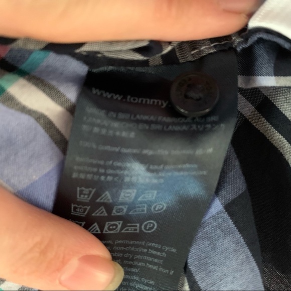 Tommy Hilfiger plaid peplum short sleeve top - Picture 3 of 5